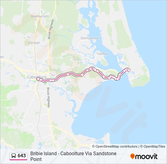 Mapa de 643 de autobús