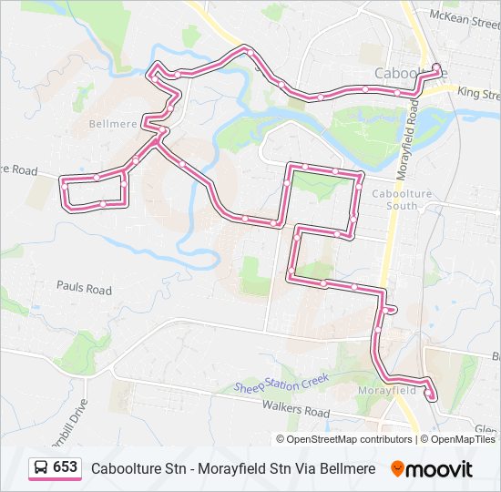 Mapa de 653 de autobús