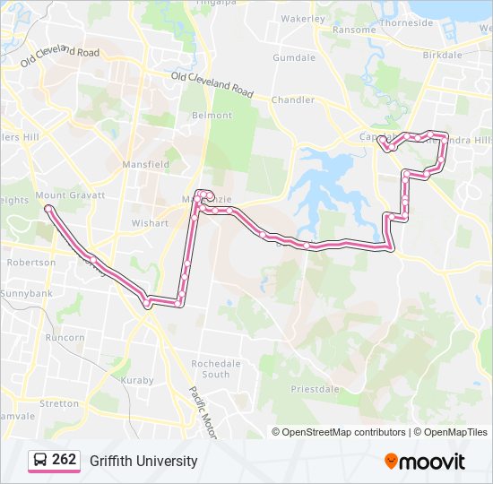 262 bus Line Map