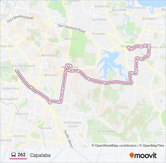 262 bus Line Map