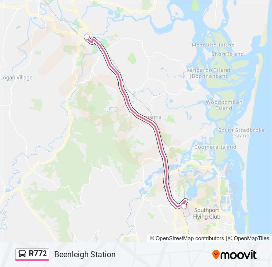 Mapa de R772 de autobús