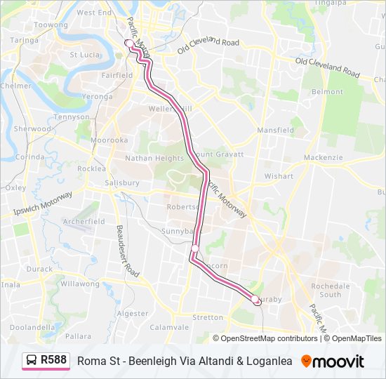 R588 bus Line Map