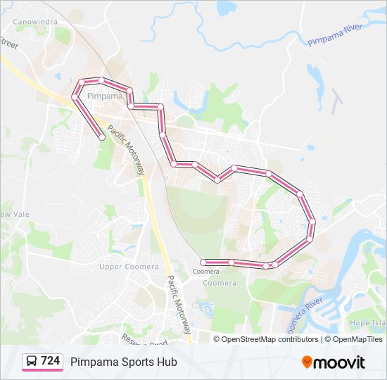 724 Route: Schedules, Stops & Maps - Pimpama Sports Hub (Updated)