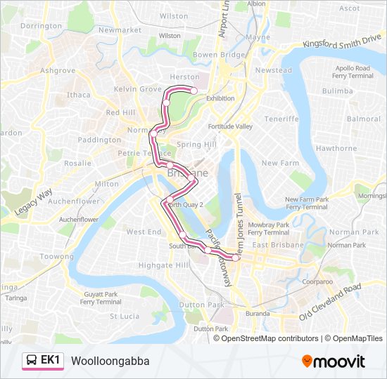 EK1 Bus Line Map