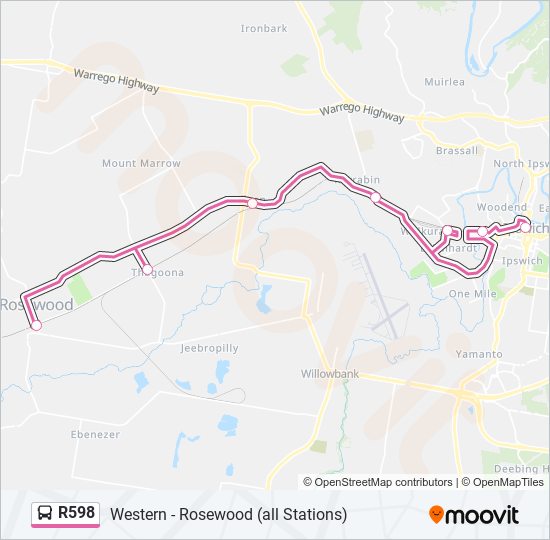 R598 Bus Line Map