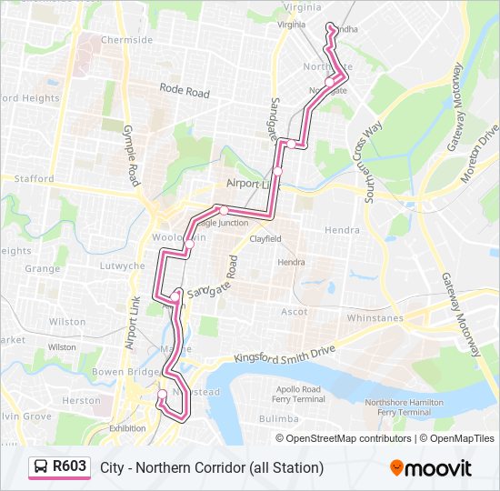 R603 bus Line Map