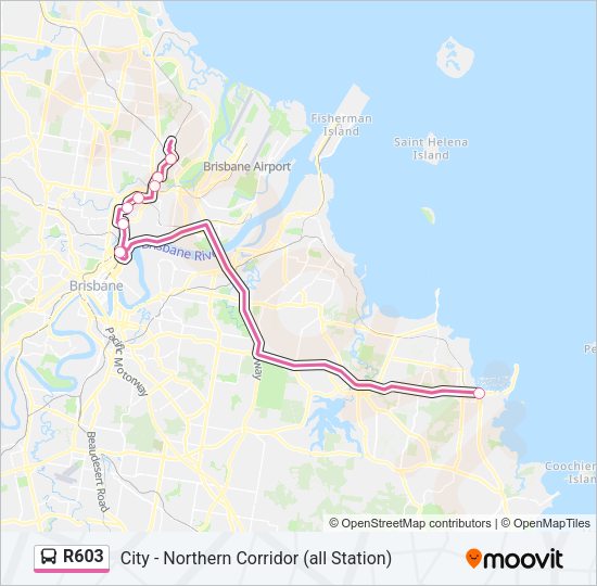R603 Bus Line Map