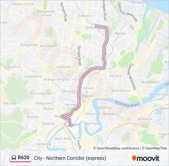 R620 Bus Line Map