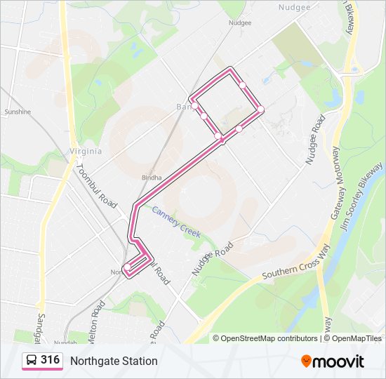 Mapa de 316 de autobús