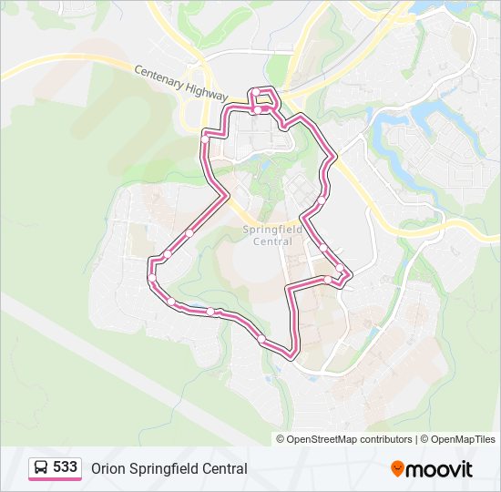 533 bus Line Map