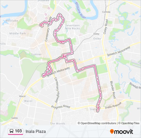 Mapa de 103 de autobús