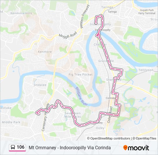 Mapa de 106 de autobús