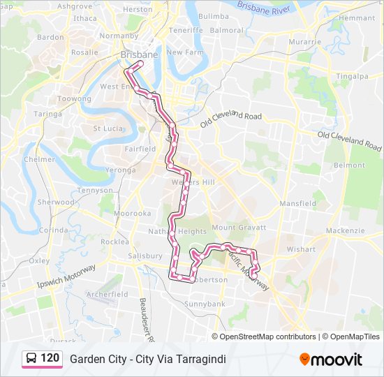 Mapa de 120 de autobús