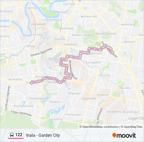 122 bus Line Map