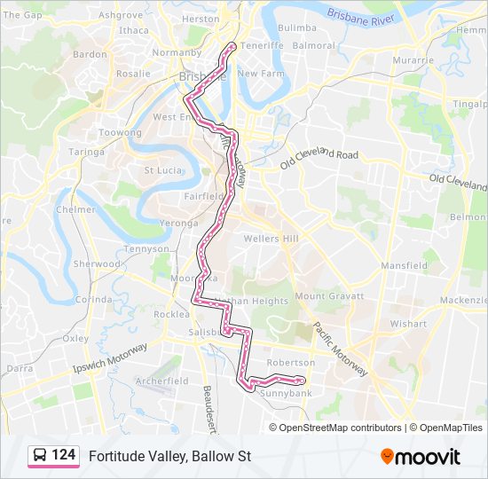 Mapa de 124 de autobús