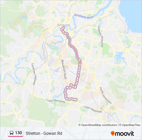 Mapa de 130 de autobús