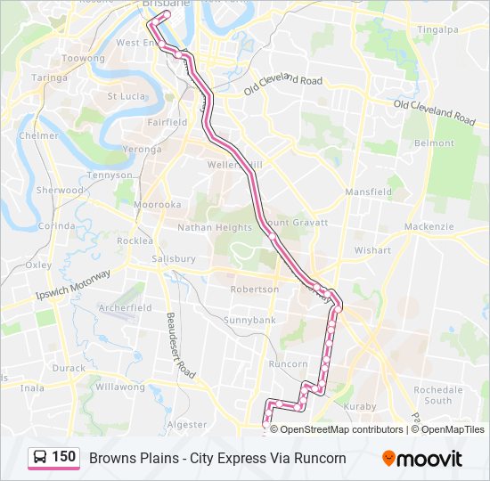 150 bus Line Map