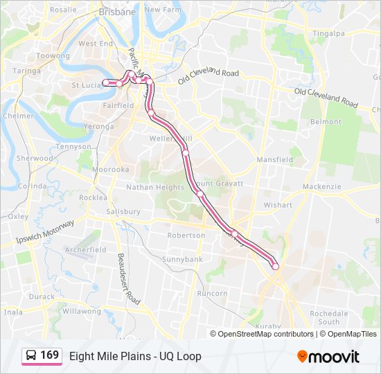 169 bus Line Map