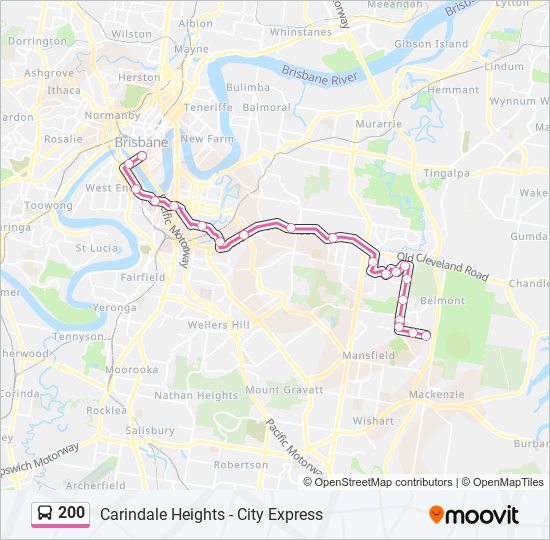 200 bus Line Map