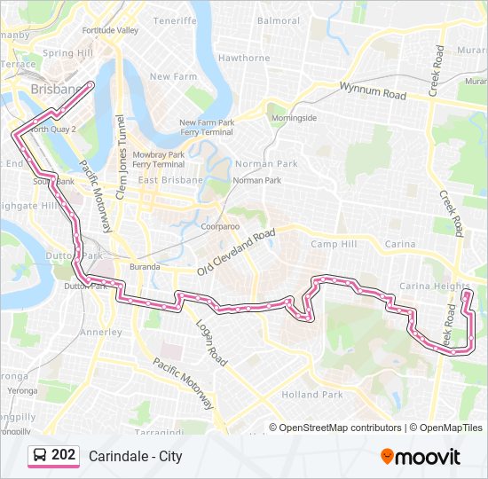 202 bus Line Map