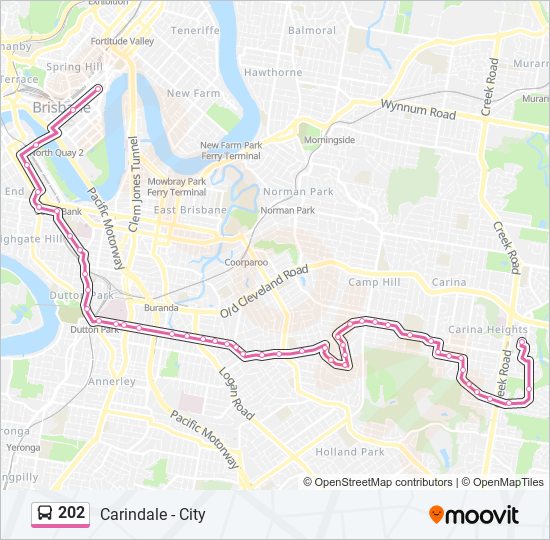 Mapa de 202 de autobús