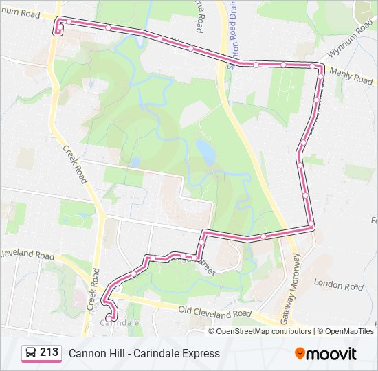 213 bus Line Map