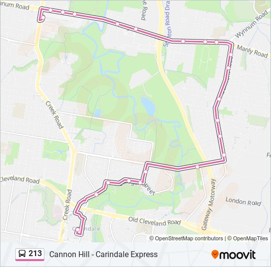 213 bus Line Map