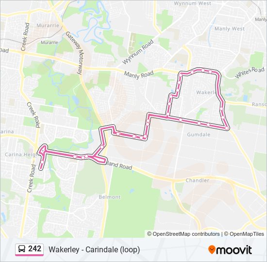 242 bus Line Map