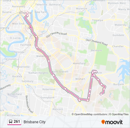 261 bus Line Map