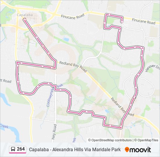 Mapa de 264 de autobús