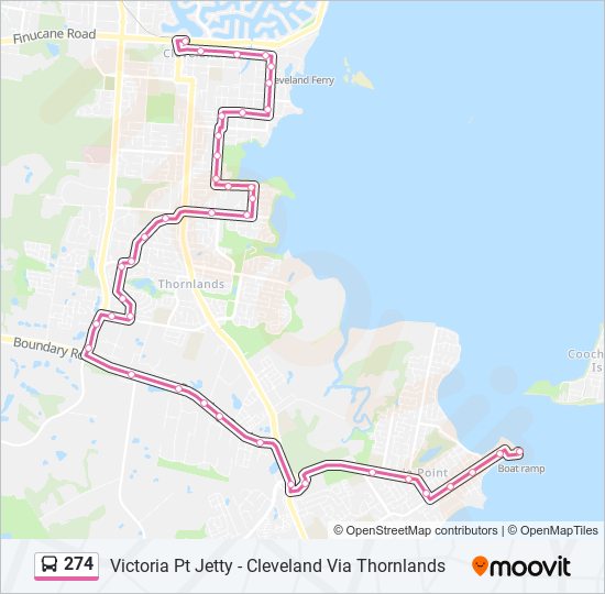 274 bus Line Map