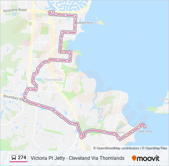 Mapa de 274 de autobús