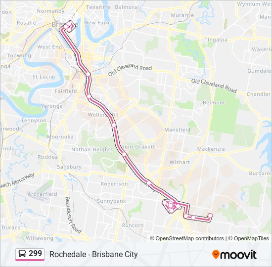 299 bus Line Map