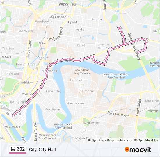 302 bus Line Map