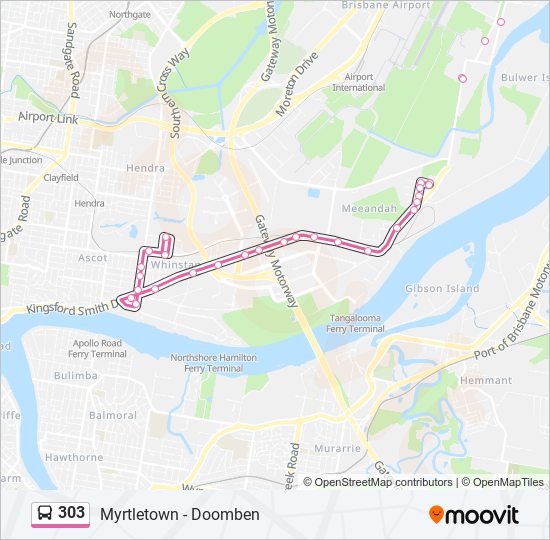 303 bus Line Map