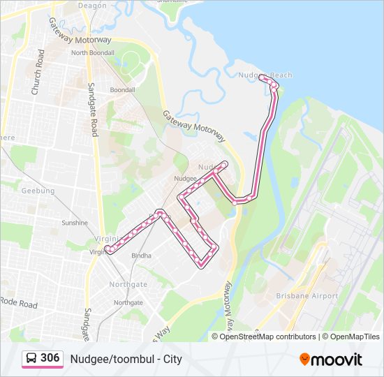 306 Route: Schedules, Stops & Maps - Nudgee Beach (Updated)