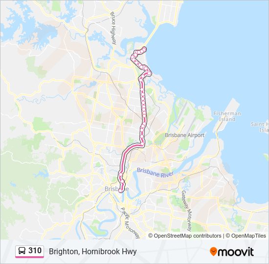 Mapa de 310 de autobús