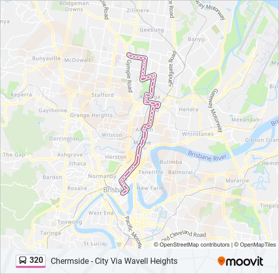 Mapa de 320 de autobús