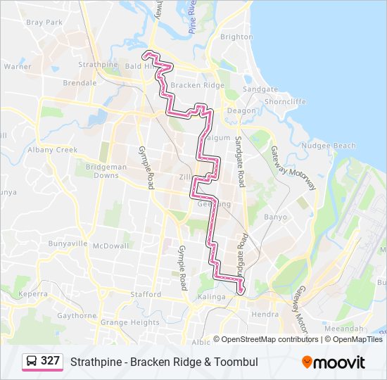 Mapa de 327 de autobús