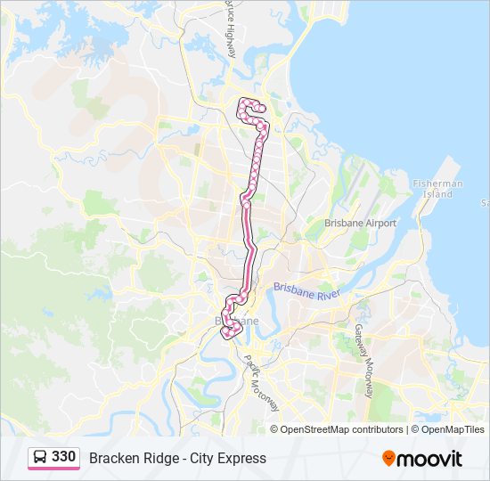 Mapa de 330 de autobús