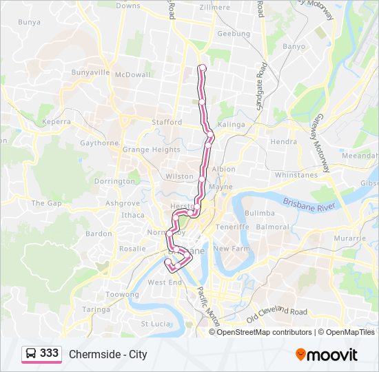 333 Route: Schedules, Stops & Maps - Chermside Interchange (Updated)