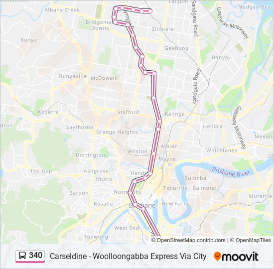 340 Route: Schedules, Stops & Maps - Carseldine Station (Updated)