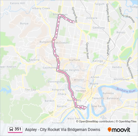 351 bus Line Map