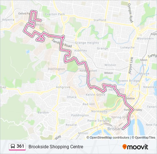 Mapa de 361 de autobús