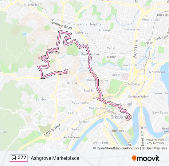 Mapa de 372 de autobús