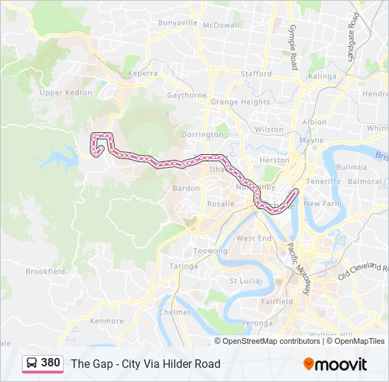 Mapa de 380 de autobús