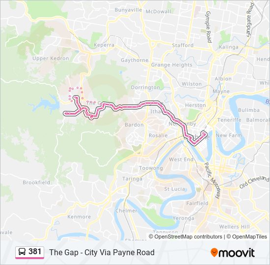 381 bus Line Map