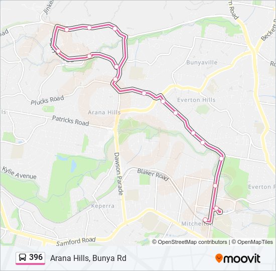 396 Bus 396 Bus Route Map _ Bus Ligne 396 : plan, arrêts et horaires en temps ...