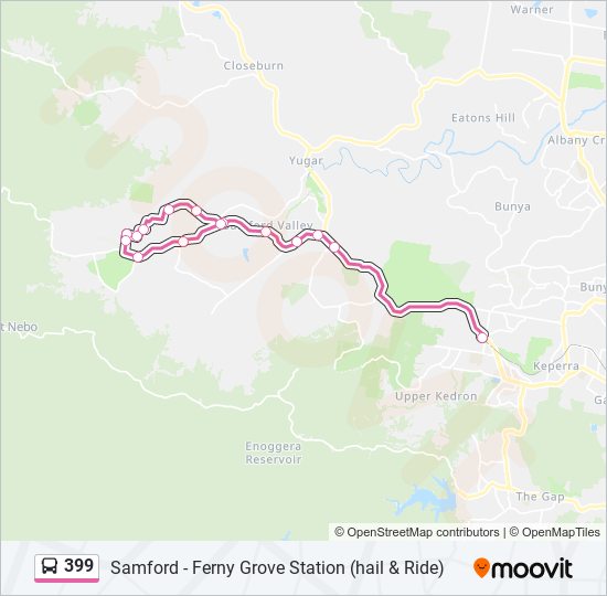 Mapa de 399 de autobús