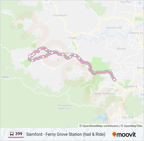 399 bus Line Map